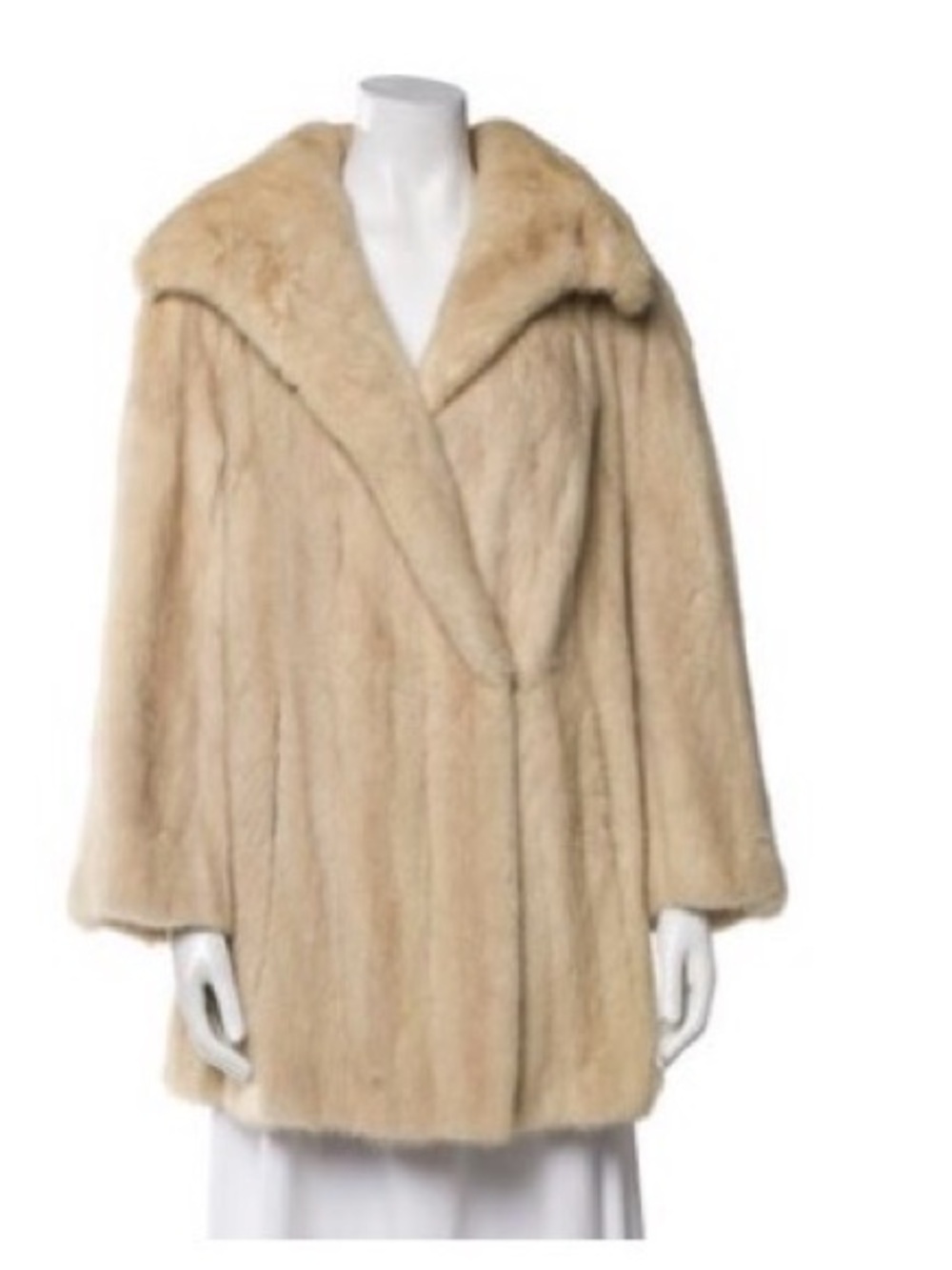 Emilio Pucci Cream Beige Fur Coat